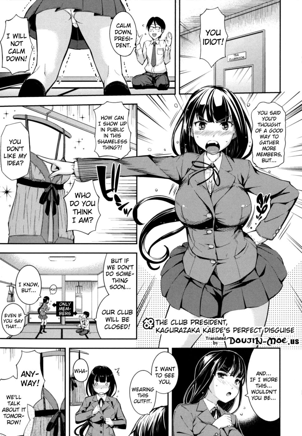 Hentai Manga Comic-The Club President Kagurazawa Kaede's Perfect Disguise-Read-1